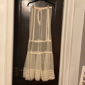 Sheer lace skirt overlay